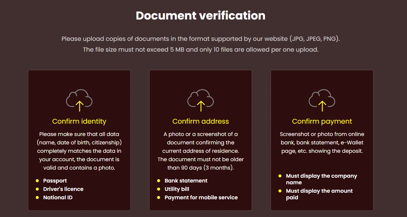 KYC requirements at DragonSlots