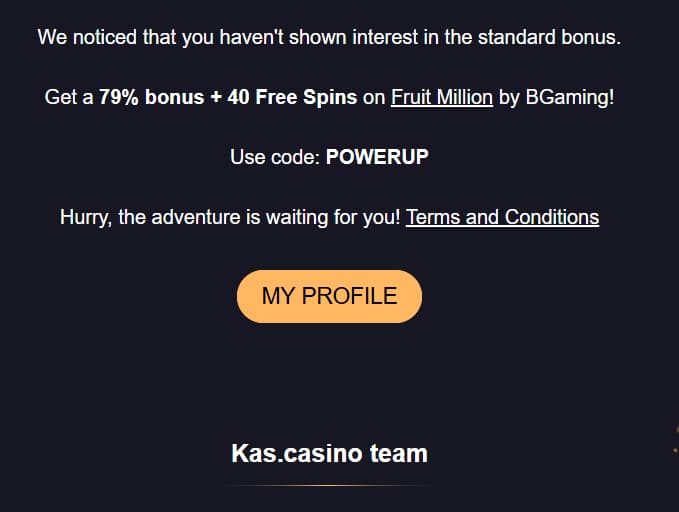 kas casino bonus