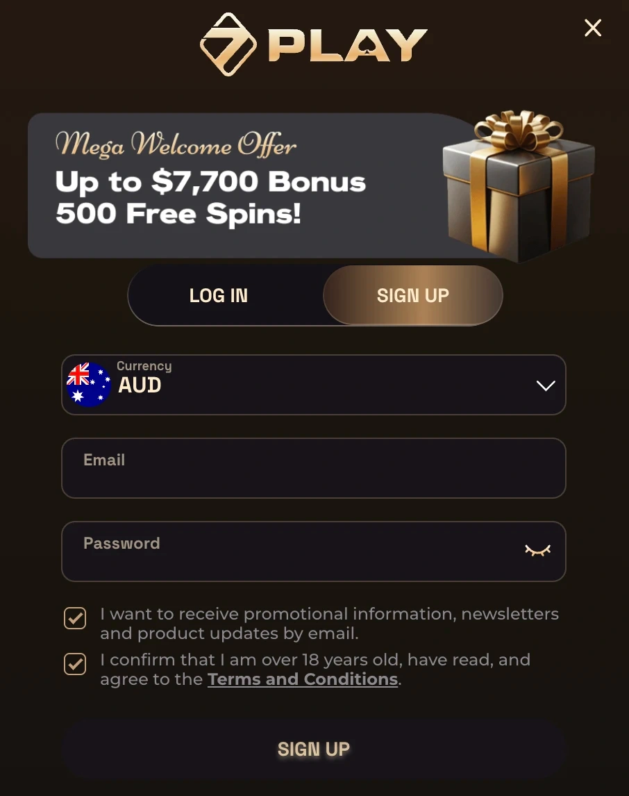 sevenplay register