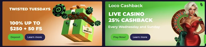 spinoloco casino bonuses
