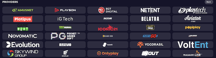 spinoloco casino providers