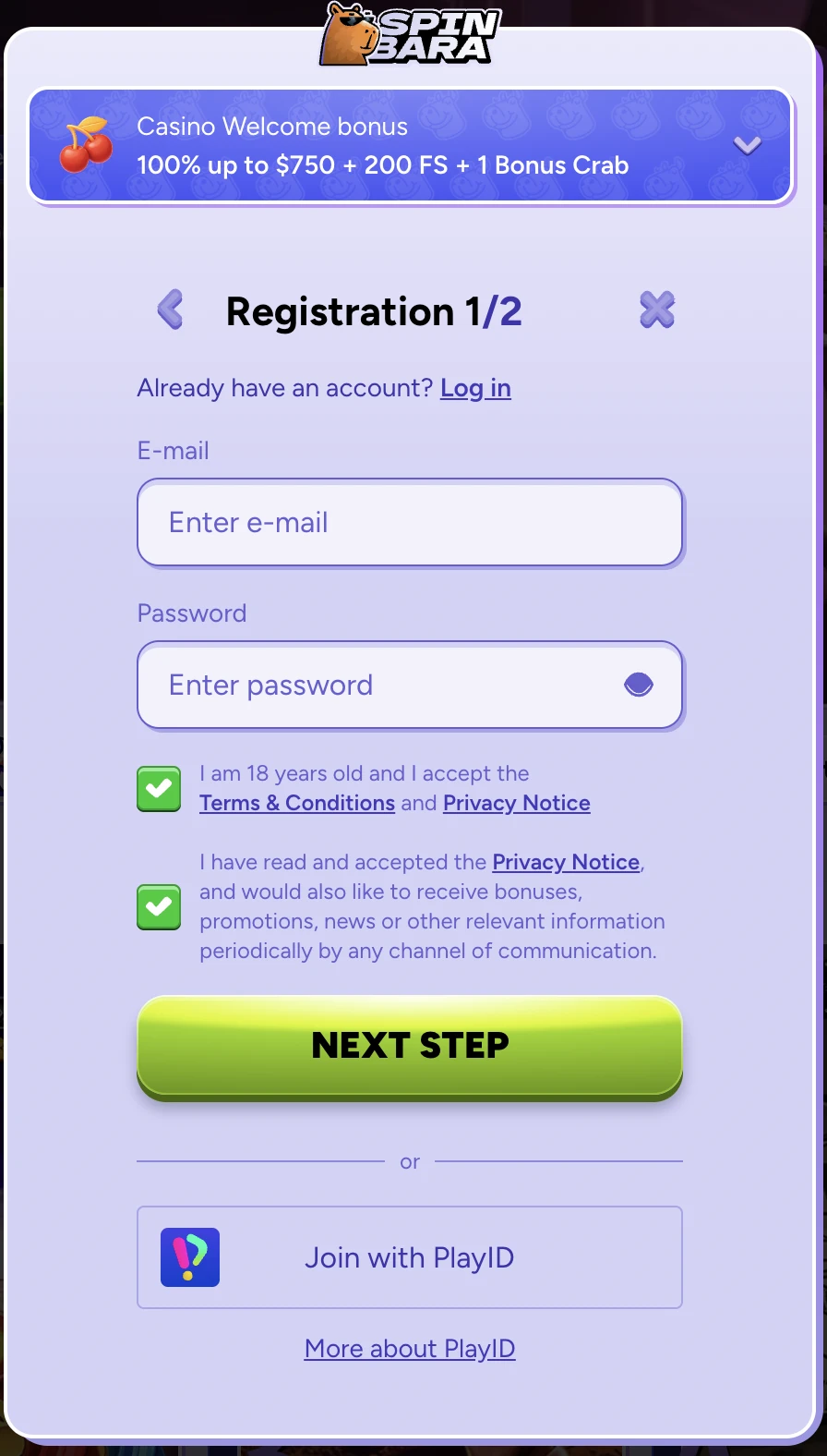 spinbara registration