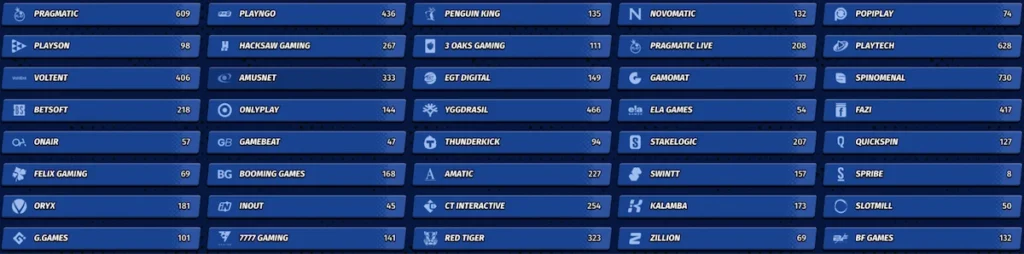 bigclash casino providers