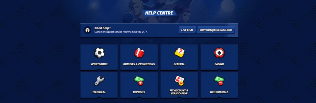 bigclash casino support