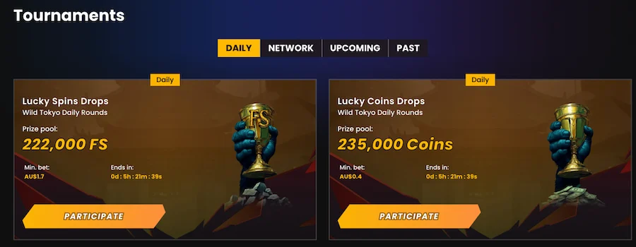 wild tokyo casino tournaments