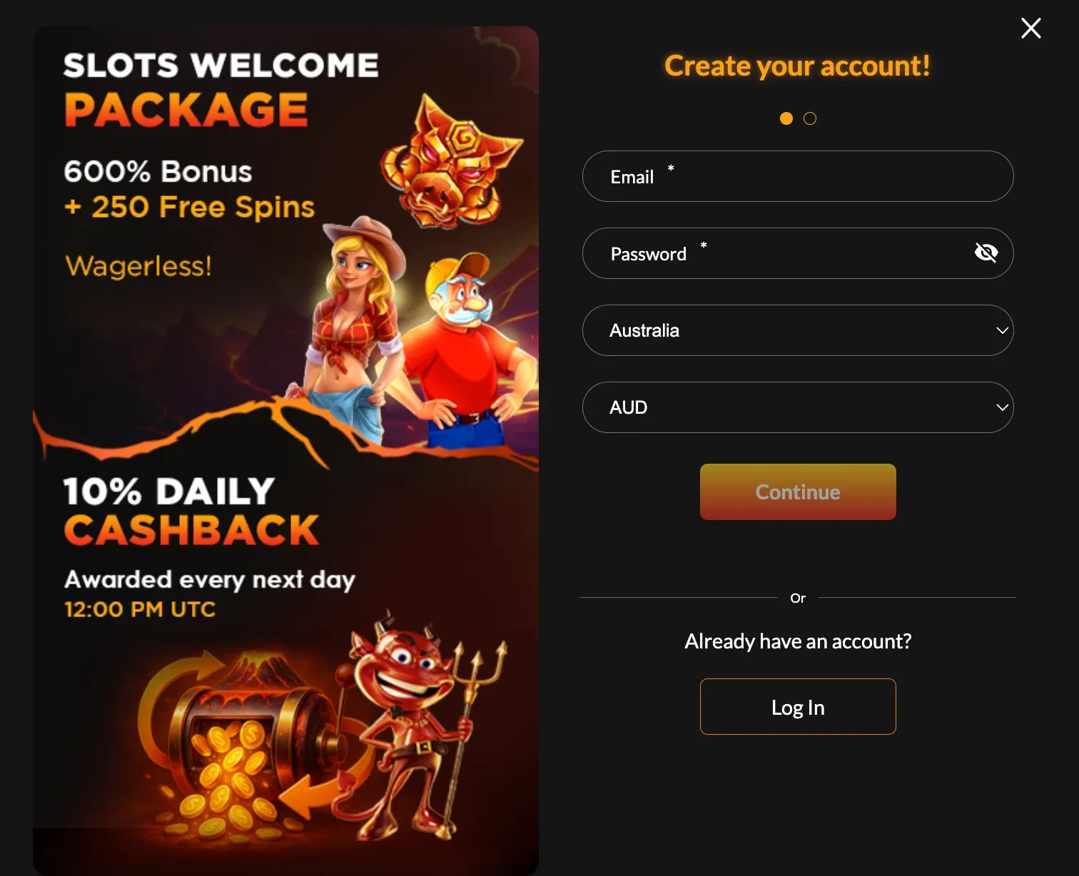 boomingslots registration