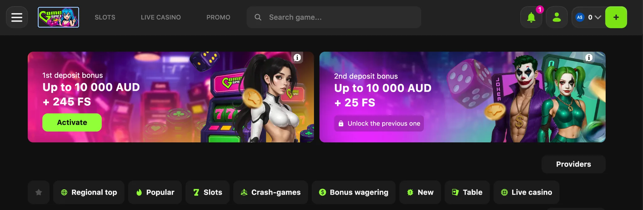 gemespot casino homepage