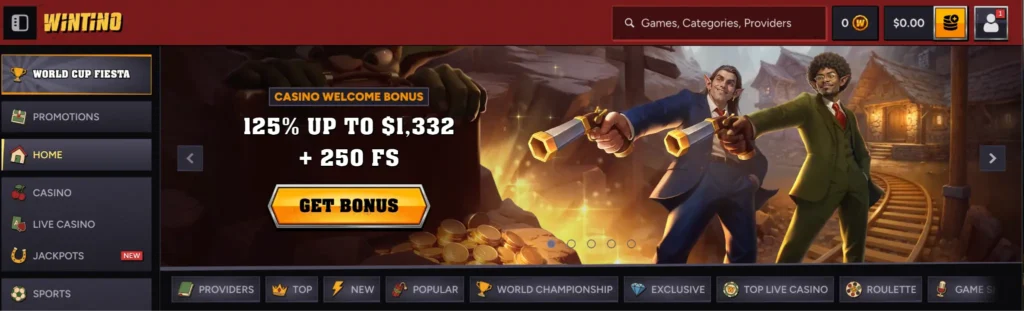 winito casino homepage