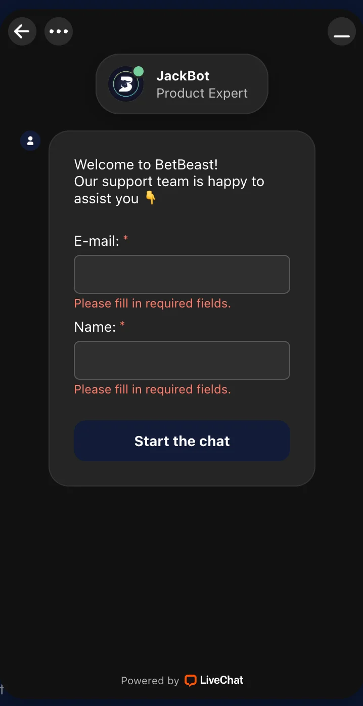 betbeast live chat