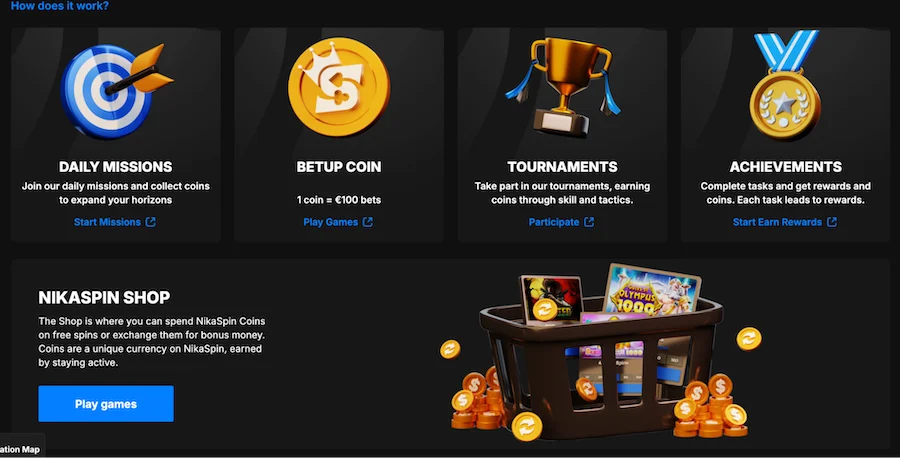 nikaspin casino shop